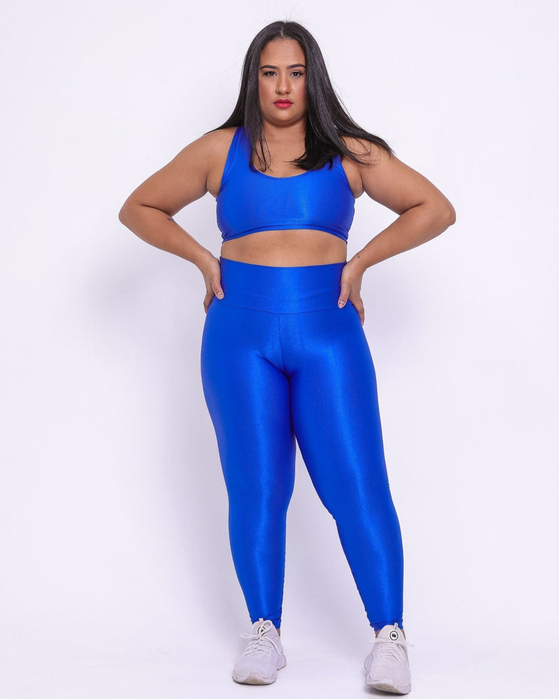 Conjunto Fitness Curve Plus Size Azul Palace