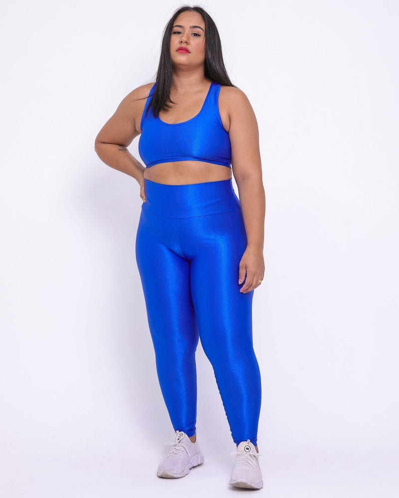 Conjunto Fitness Curve Plus Size Azul Palace