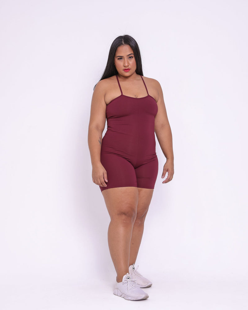 Macaquinho Fitness Básico Curve Plus Size Malte