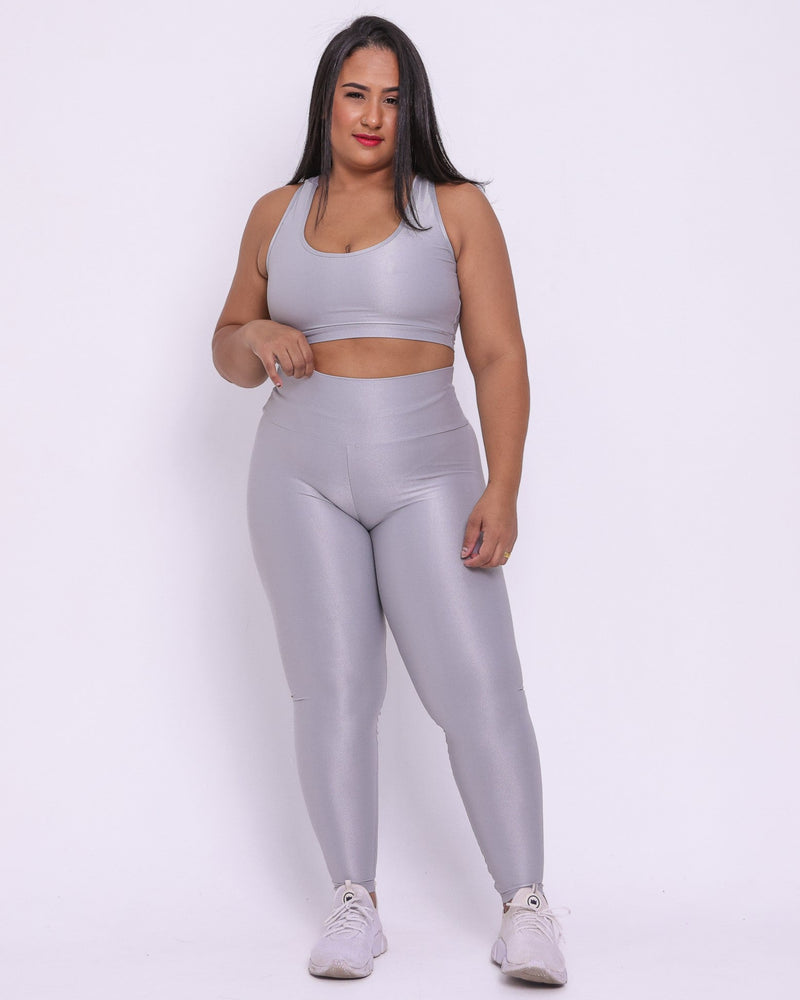 Conjunto Fitness Curve Plus Size Prata