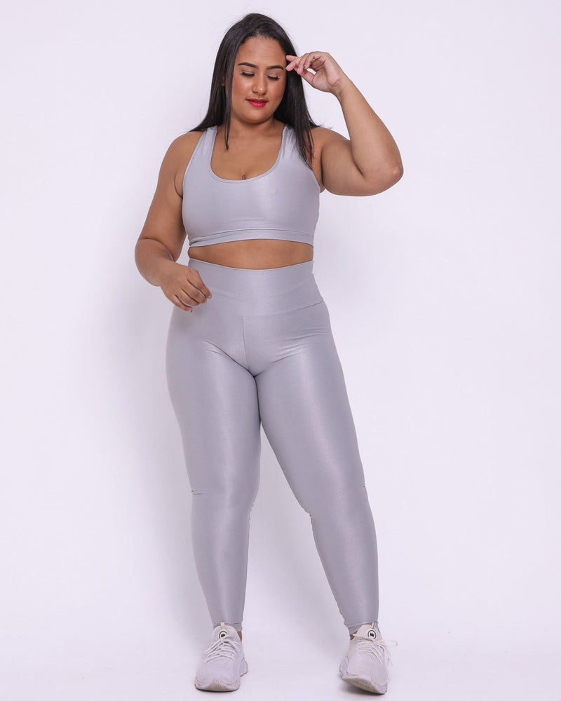 Conjunto Fitness Curve Plus Size Prata