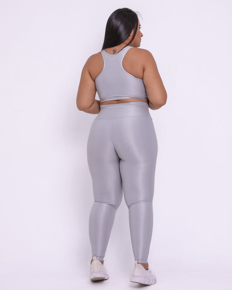 Conjunto Fitness Curve Plus Size Prata