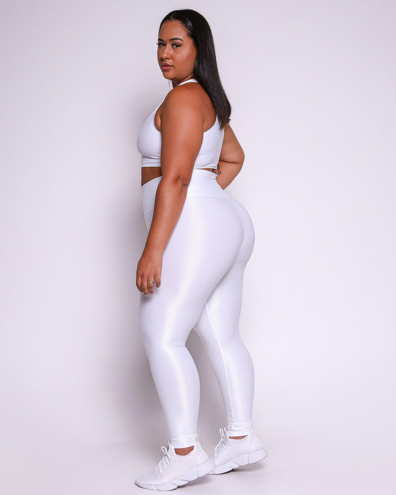 Conjunto Fitness Curve Plus Size Branco