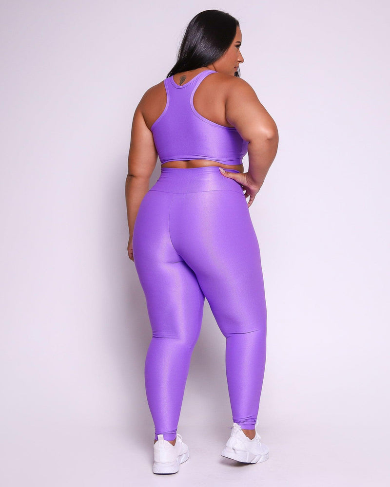 Conjunto Fitness Curve Plus Size Lilás