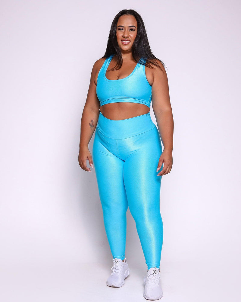 Conjunto Fitness Curve Plus Size Azul Nuvem